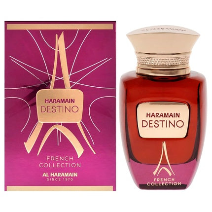Parfum Al Haramain Destino French Collection, 100ml, violet cu detalii aurii