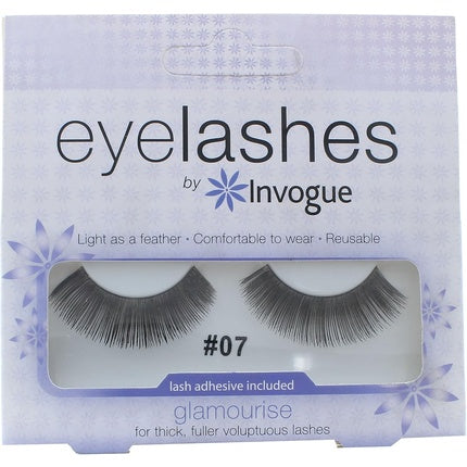 Rimă false Invogue Volumise #07, negre, set cu lipici