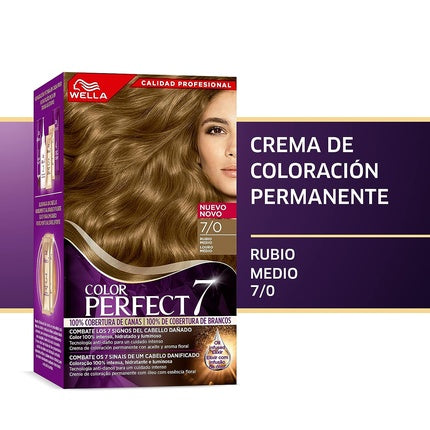 Vopsea de păr, Wella, Color Perfect 7, blond mediu