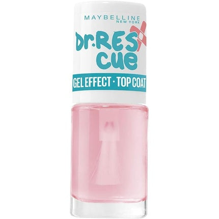 Top Coat pentru unghii, Maybelline New York, Dr. Rescue Color Protect, Transparent/Roz