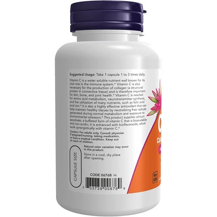 Supliment alimentar NOW Foods C-500 Calcium Ascorbat, 100 capsule