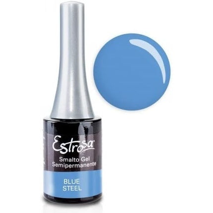 Smalt Gel Semipermanent, Estrosa, Blue Steel, 14ml, Culoare Albastru Metalizat