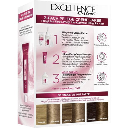 Colorant Păr Permanent L'Oréal Paris Excellence Crème 7 Medium Blonde