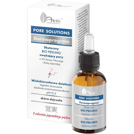 Ser facial bio, Ava Laboratorium Pore Solutions Bio Peeling cu acid fitic 5%, 30ml, pH 3.5