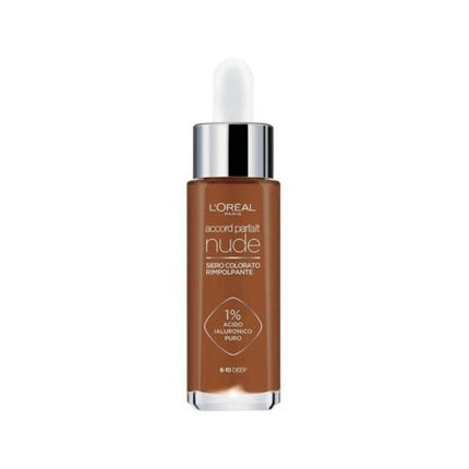 Serum colorat, L'Oréal Paris, Accord Parfait Nude Plumping, Nuanța 8-10 Deep