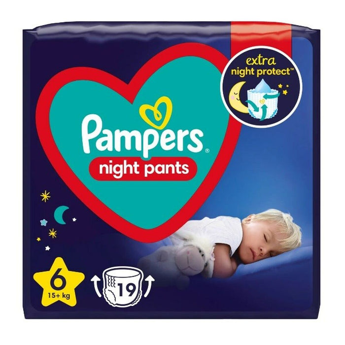 Scutece de noapte Pampers, Night Pants, mărimea 6, multicolor