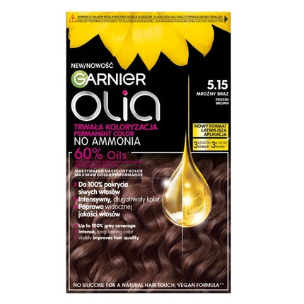 Vopsea de păr, Garnier, Olia 515, Frozen Brown