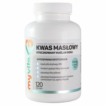 Vitamine, Myvita Silver, butirat sodiu, alb, 120 capsule