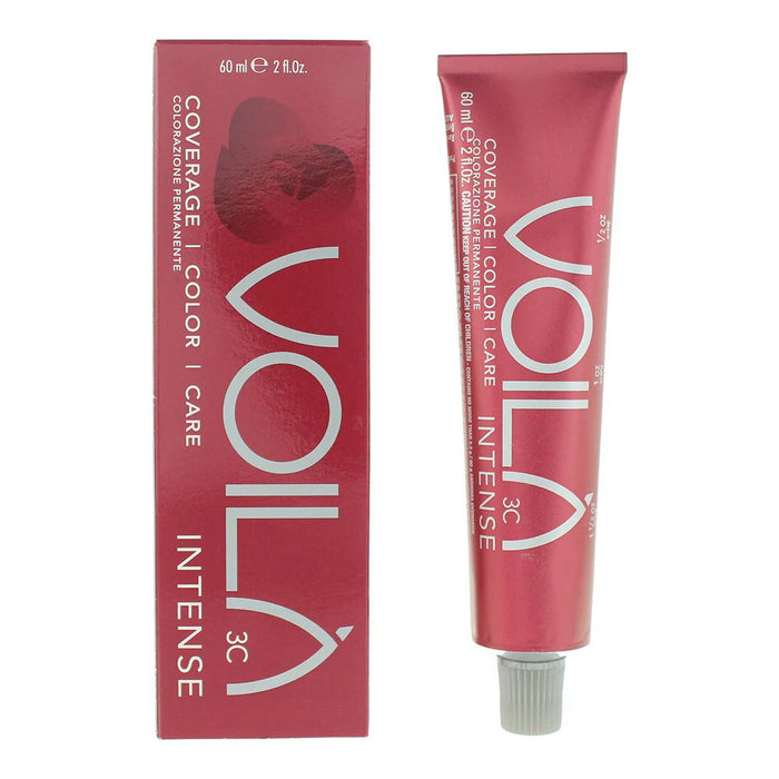 Vopsea permanentă de păr Intercosmo Voila 3C Intense, nuanța 3.00 Dark Mediterranean Brown, 60 ml