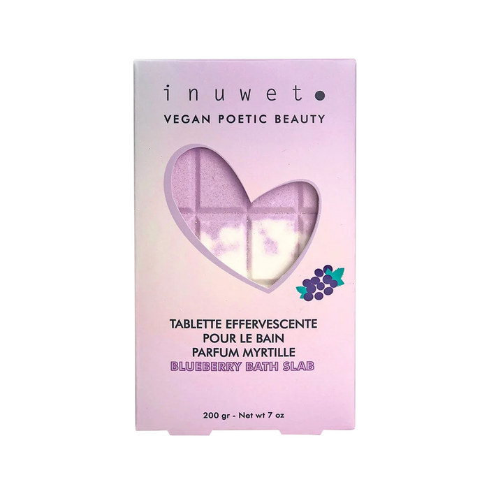 Bombă de baie Inuwet Blueberry, efervescentă, cu parfum de afine, 200 g