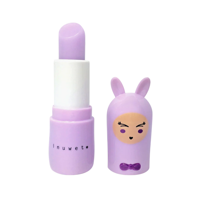 Balsam de buze Inuwet Bunny Delice, hidratant și emolient, mov, 3,5 g