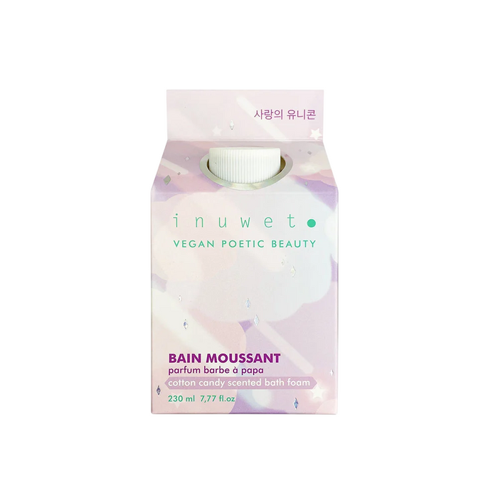 Spumă de baie Inuwet Cotton Candy, cu parfum de vată de zahăr, 230 ml