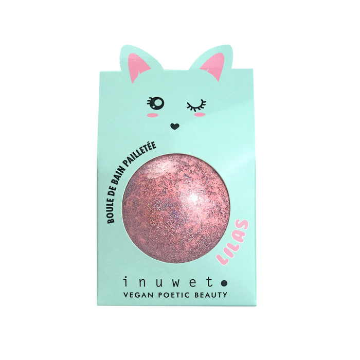 Bombă de baie Inuwet Lilas, hidratantă, florală, 120 g