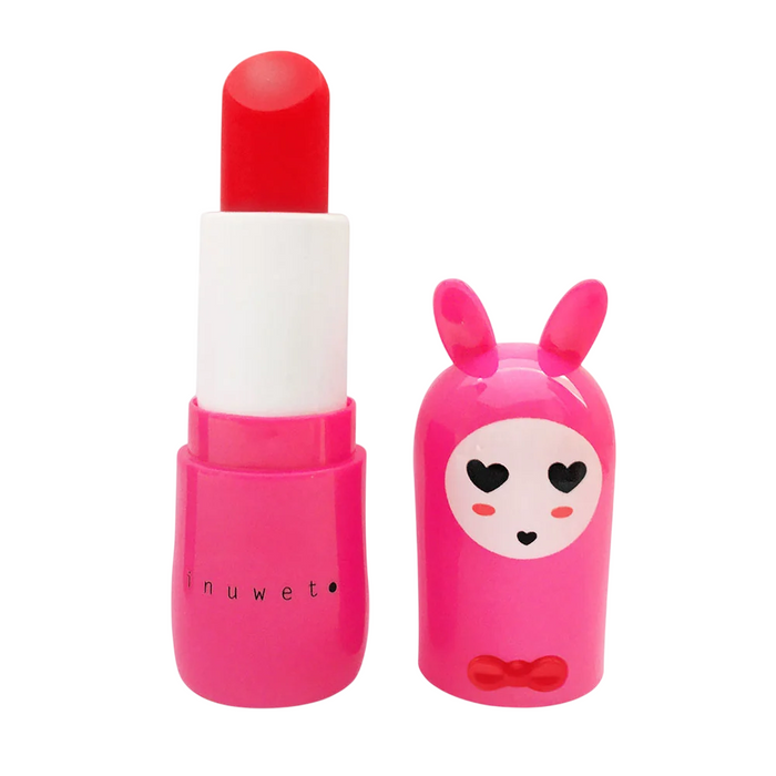 Balsam de buze Inuwet Lovely Bunny, hidratant și condiționant, nuanța Fushia, 3,5 g