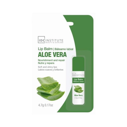 Idc Institute Lip Balm Aloe Vera, balsam de buze cu aloe vera, 4.7g, ambalaj verde