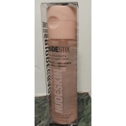 Toner Glow, Nudestix, Nudeskin 5% Citrus Fruit and Glycolic Glow Toner, 3oz, ambalaj carton roz