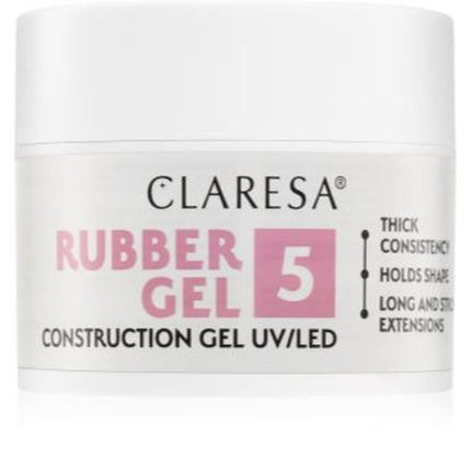 Claresa Rubber Gel Construction Gel UV/LED, Roz, 45g