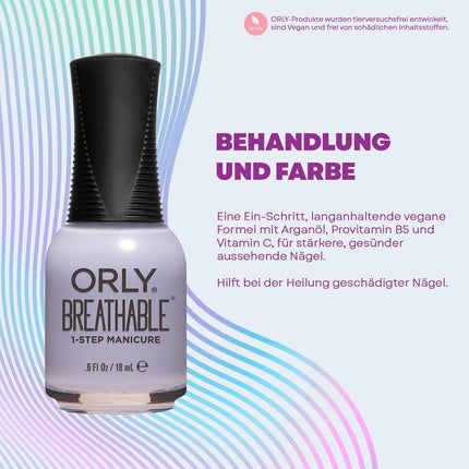 Lac unghii Orly Breathable,  Patience & Peace, 18 ml, lila
