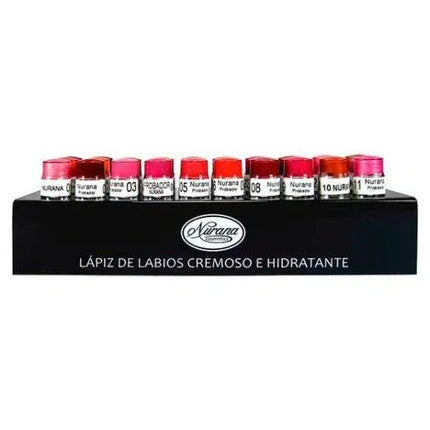 Lipstick de buze, Nurana, set 72 unități, colorat, compact