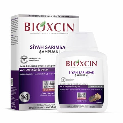 Șampon Bioxcin Black Garlic 300ml pentru întărirea părului