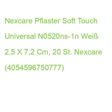 Banda adezivă Nexcare Soft Touch Universal alb 2.5 x 7.2cm