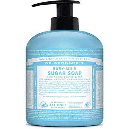 Săpun lichid pentru mâini Dr. Bronner's Baby-Mild Sugar Soap, fără parfum, 710 ml