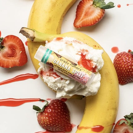 Balsam de buze Crazy Rumors Banana Split 100% Natural Vegan