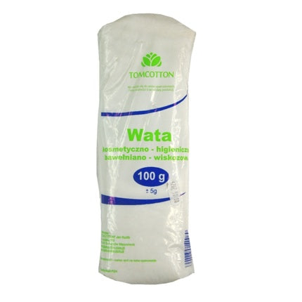 Wată Tomcotton, wată cosmetică și igienică din bumbac, 100 g