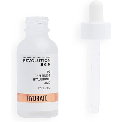 Ser pentru ochi, Revolution Beauty, cu cafeină 5% și acid hialuronic, 30ml