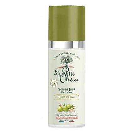 Cremă de zi, Le Petit Olivier, Soin de Jour Hydratant, cu ulei de măsline, 50ml