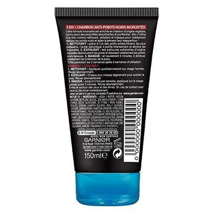 Gel de curățare, Garnier, Pure Active, 3 în 1, carbon, 150 ml