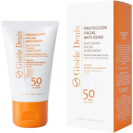 Cremă solară facială Gisele Denis Anti-Rid SPF50 40ml alb-portocaliu