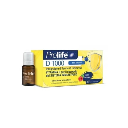 Integrator alimentar Prolife D 1000, Zeta Farmaceutici, 10 fiole de 8 ml, gust de zmeură