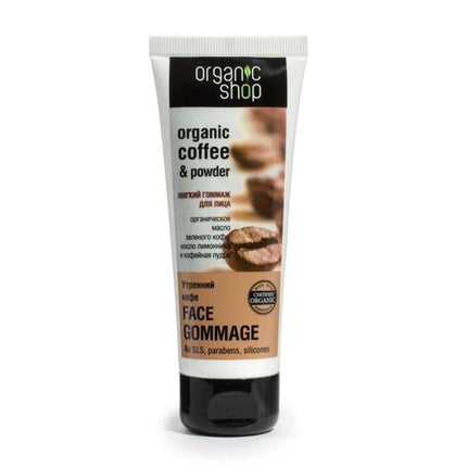 Exfoliant facial Organic Shop pentru piele sensibilă, Cafea & Limonnik, 75ml