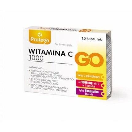 Supliment Vitamina C, Protego Vitamin C GO, Saluvita Labs, 1000mg, 15 Capsule