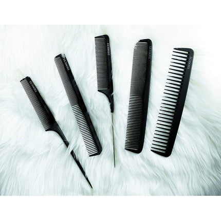 Set pieptene T4B LUSSONI Lift Tail Carbon, anti-static, negru
