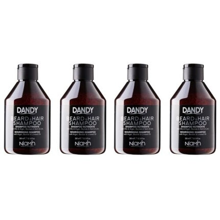 Șampon Păr și Barbă, Dandy, Argan, 300ml, 4 buc.