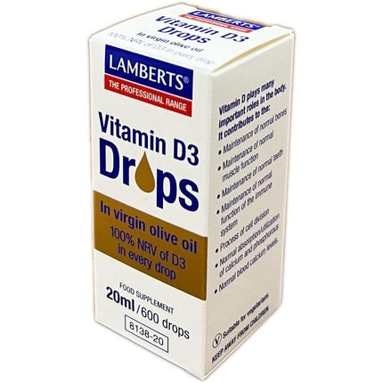 Vitamina D3, Lamberts, picături, 20ml