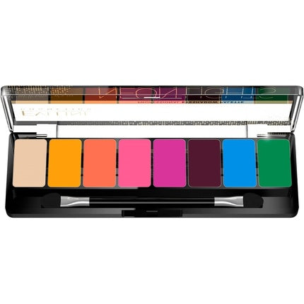 Paletă fard de pleoape, Eveline Cosmetics, 8 culori neon