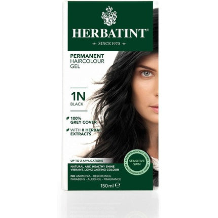 Vopsea de păr, Herbatint, Black Color 1N, 150ml