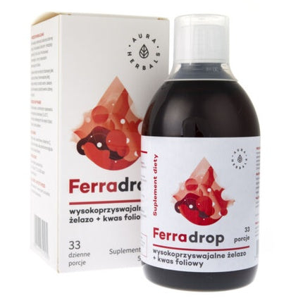 Supliment Lichid, Aura Herbals, Ferradrop, 500ml, transparent