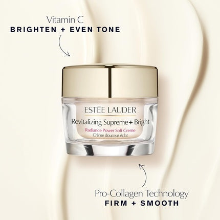 Cremă de zi Estée Lauder Revitalizing Supreme+ Bright Radiance Power Soft Cream, textură cremoasă, 87 g