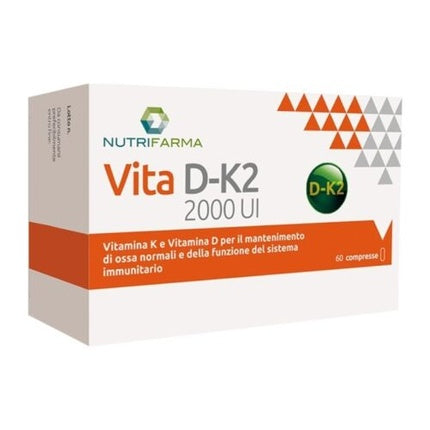 Supliment Nutrifarma Vita D-K2, 60 comprimate, vitamina D3 și K2