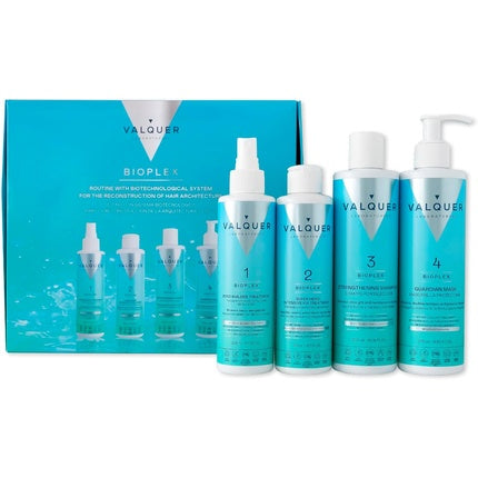 Set Tratament Păr Valquer Bioplex - Reconstrucție și Protecție, 4 produse, ambalaj turcoaz