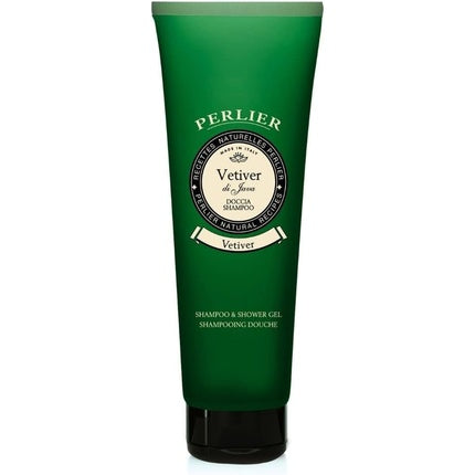 Gel de duș Perlier Vetiver di Java, capacitate 250ml, culoare verde