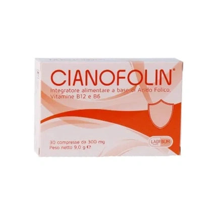 Integrator alimentar Laerbium Pharma Cianofolin, Acid Folic, Vitamine B12 și B6, 30 comprimate