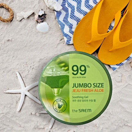 Gel Aloe Vera Soothing, The Saem, 99% Fresh Aloe Jeju, Jumbo Size 16.90 fl oz (500ml)