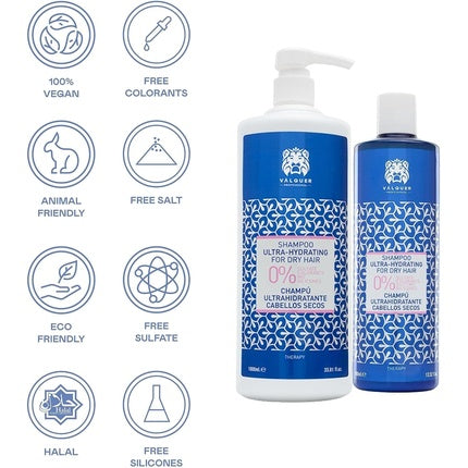 Valquer Shampoo 0 Ultrahydrating pentru păr uscat, 400ml
