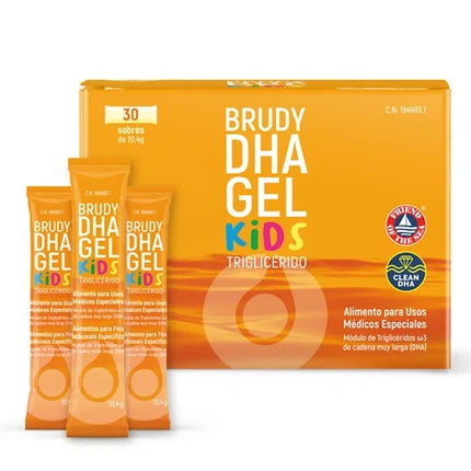 Gel Brudy Lab DHA Kids, 30 Stick-uri, Portocaliu