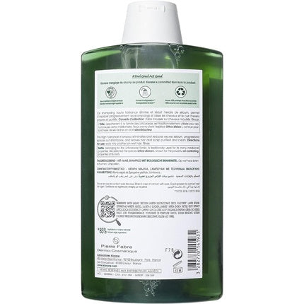 Șampon Klorane Oil Control cu Urzică Bio, 400 ml, transparentă